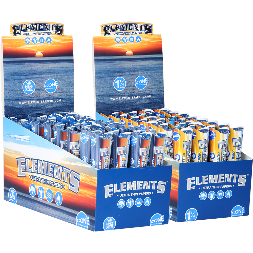 Elements Ultra Thin Pre-Rolled Cones | 32pk Display