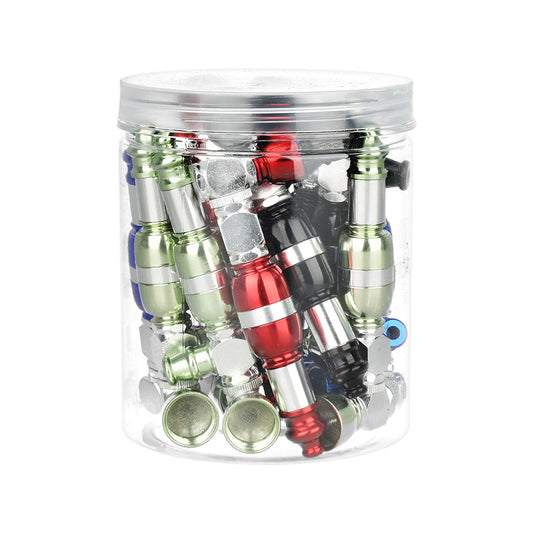 Elevate Your Smoking Experience with the 14PC JAR Metal Pipe