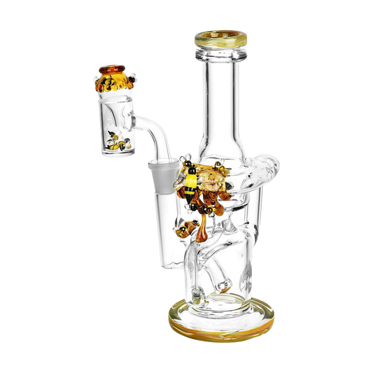 Empire Glassworks Mini Recycler Dab Rig | 8" | 14mm F | Beehive