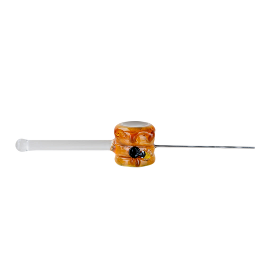 Empire Glassworks Metal & Glass Poker Wand | 6" | Beehive