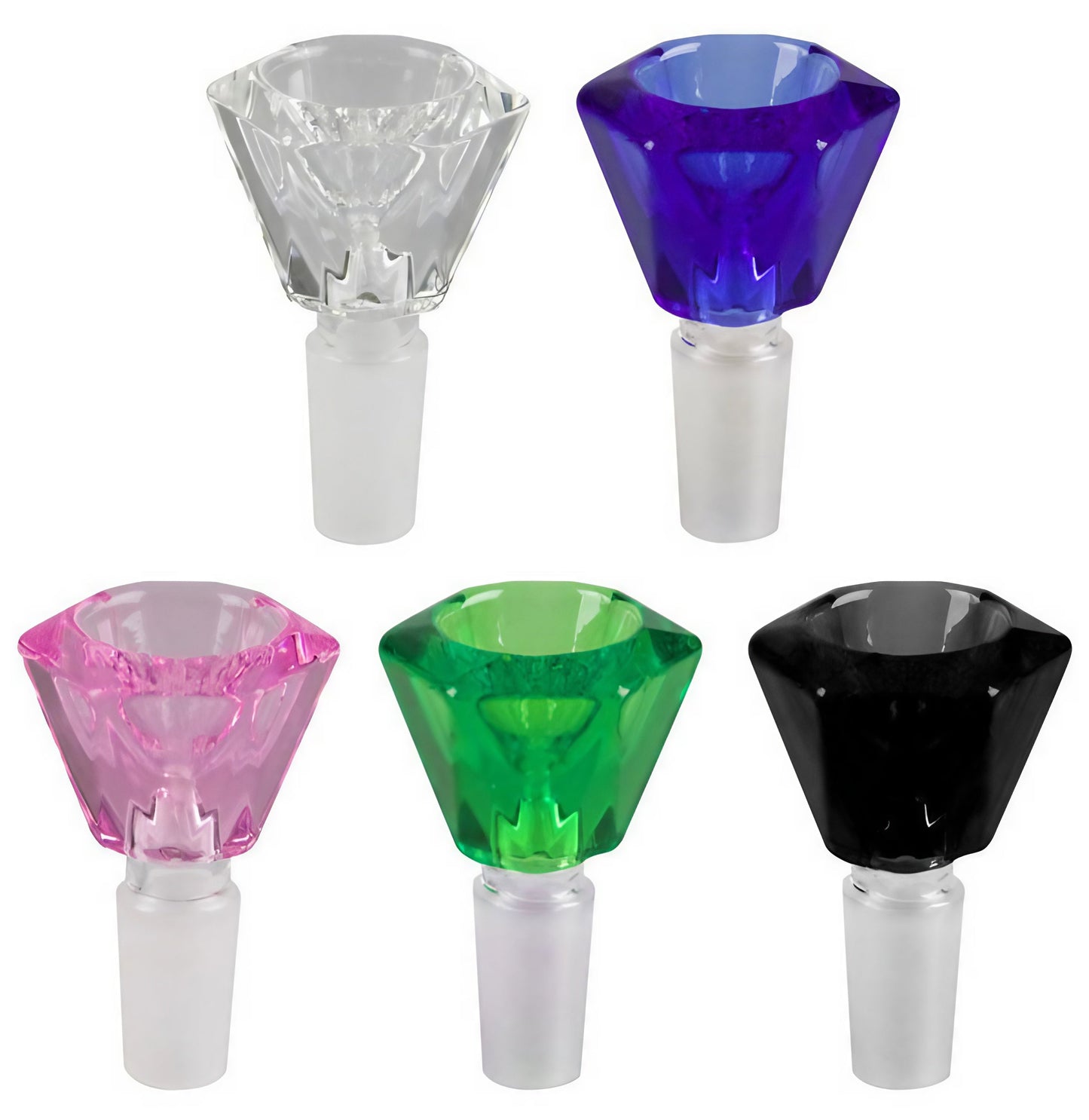 Faceted Herb Bowl Slide - Cut Gems