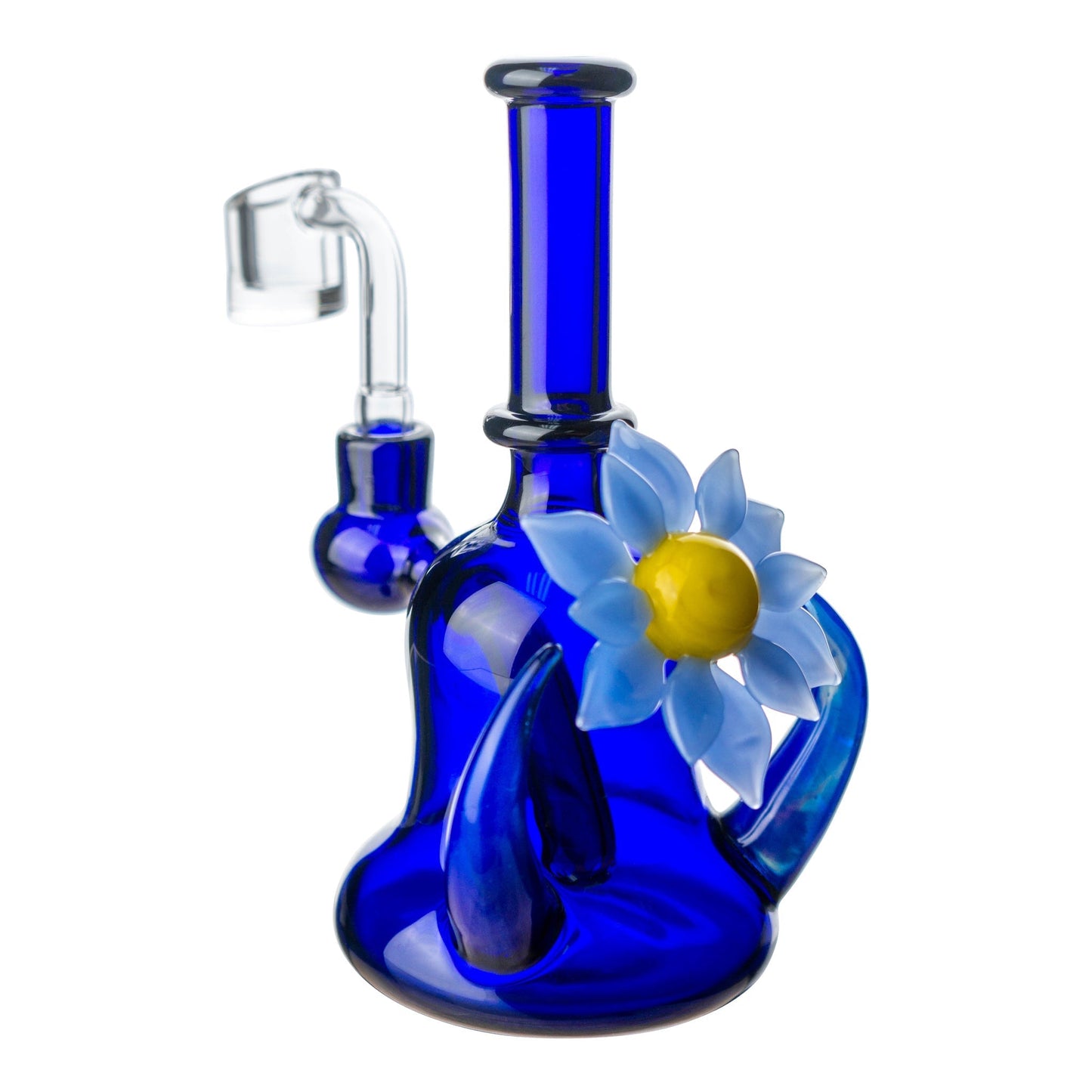 Flower Chariot Bong by Della Luna Glass - 6 inches