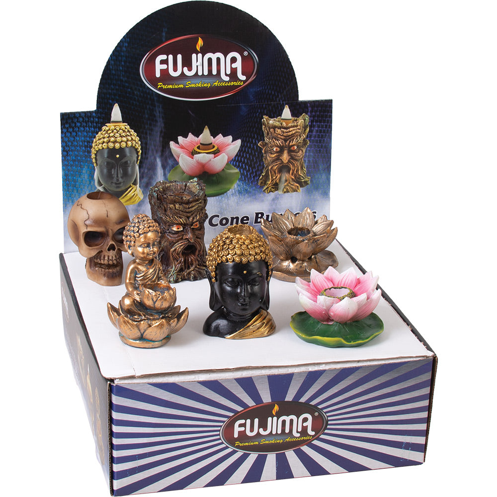Fujima Mini Backflow Incense Burners - 6 Pack