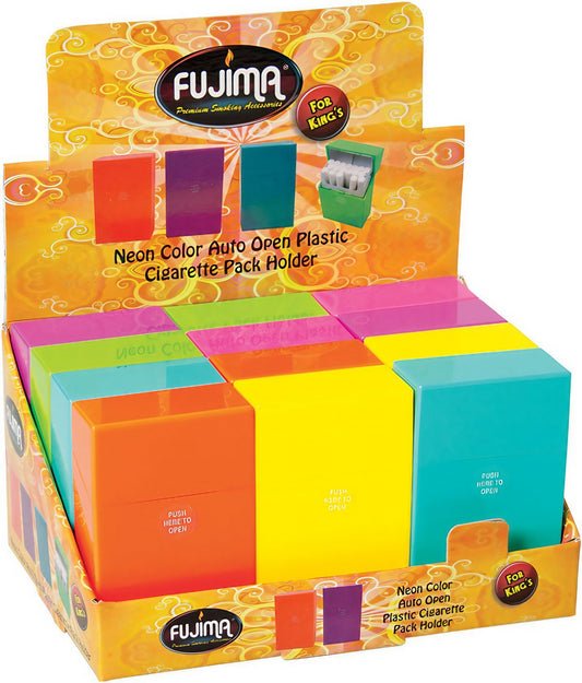 Fujima Neon King Size Cig Case - 12 Pack