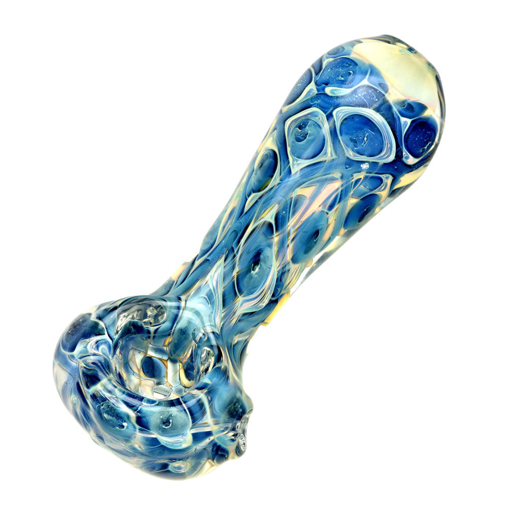 Fumed Bubble Weave Glass Hand Pipe