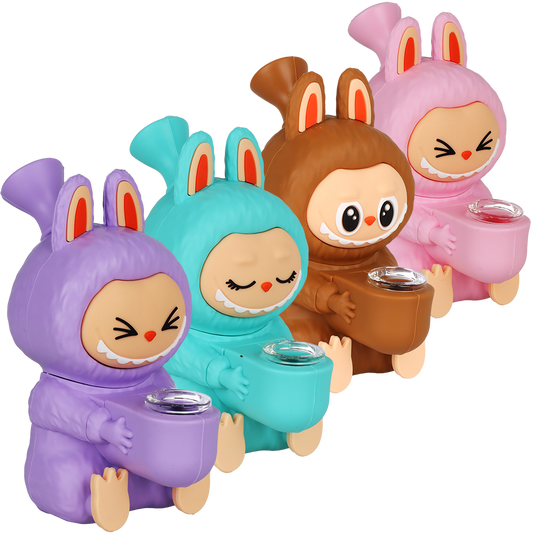 Funny Animal Silicone Water Pipe | 5.5" | Assorted Colors | 4ct Bundle