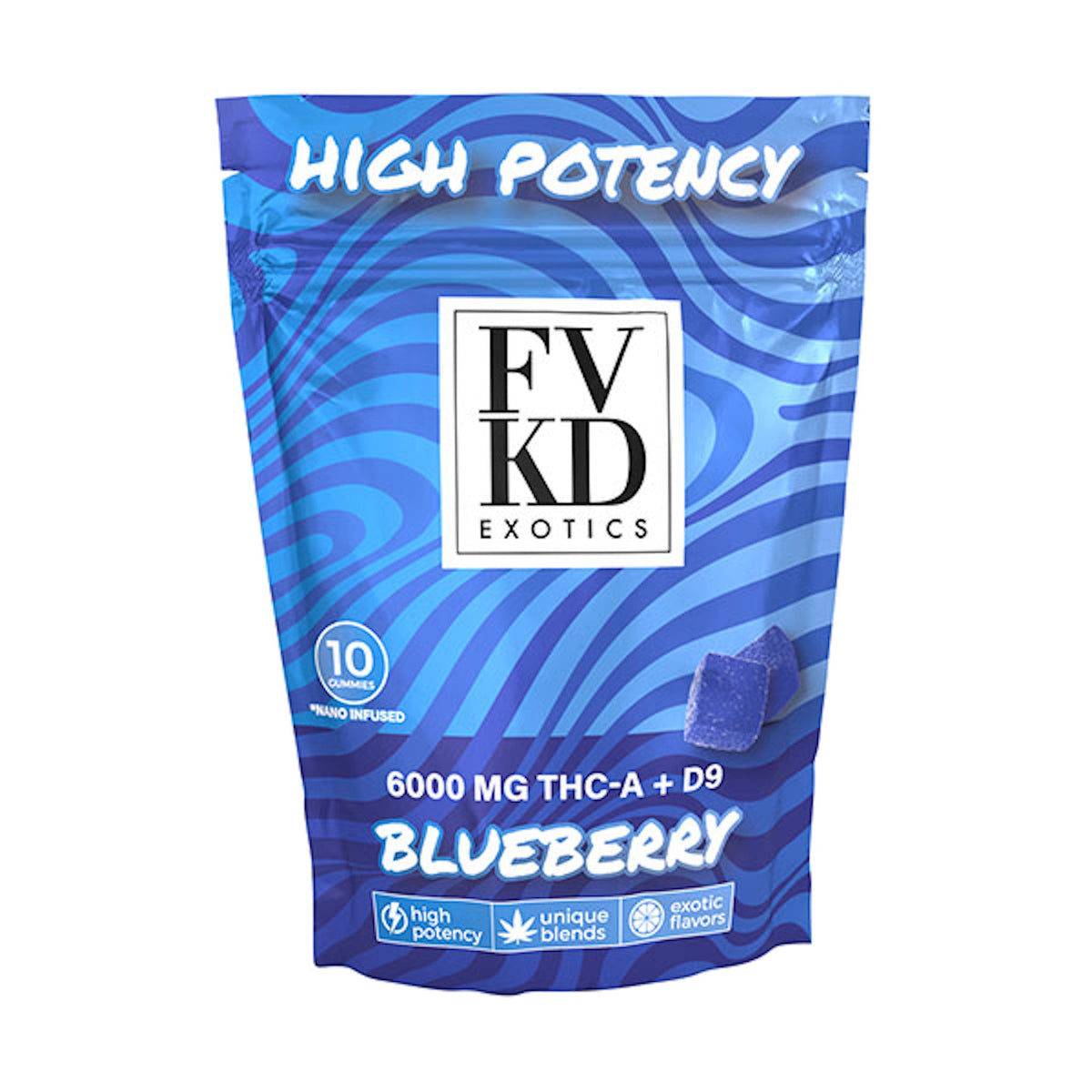 FVKD Exotics THCA + D9 Gummies - 6000mg (10ct)