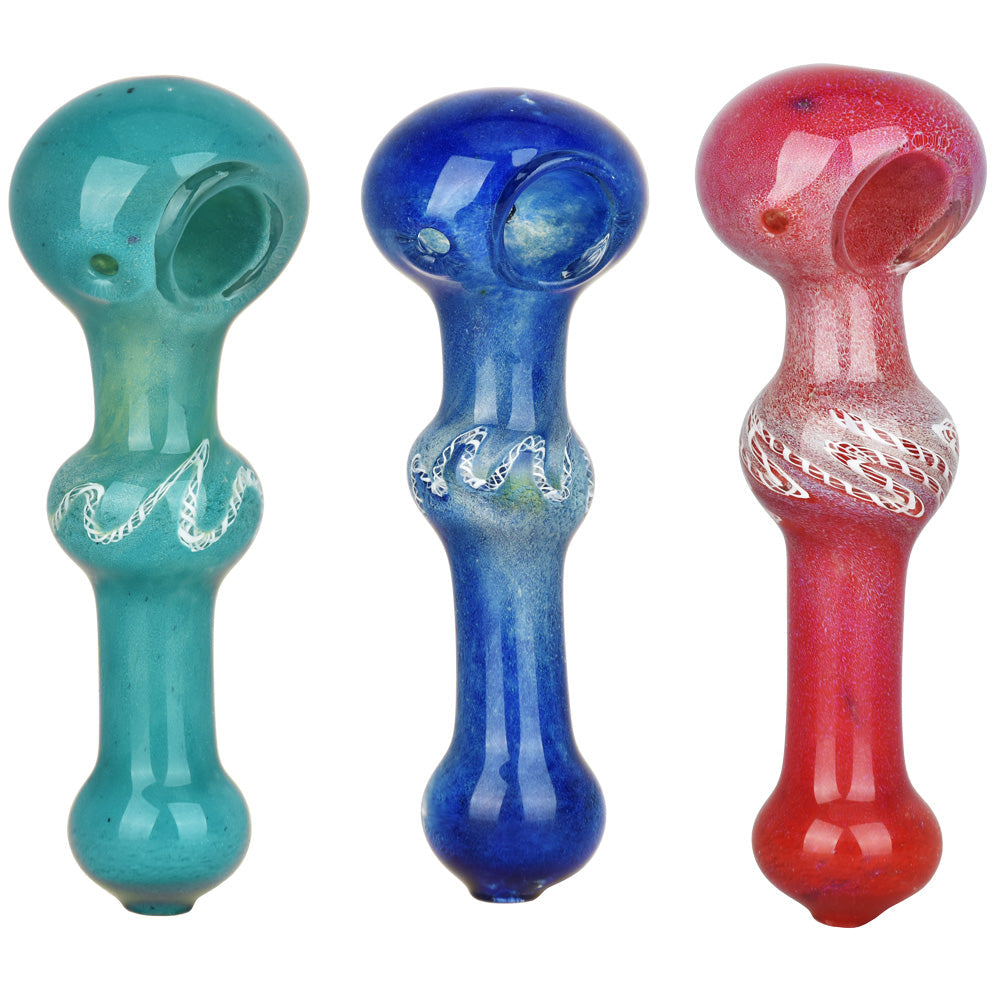 Galaxy 5" Borosilicate Cosmic Frit Spoon Pipe - Unique Colors