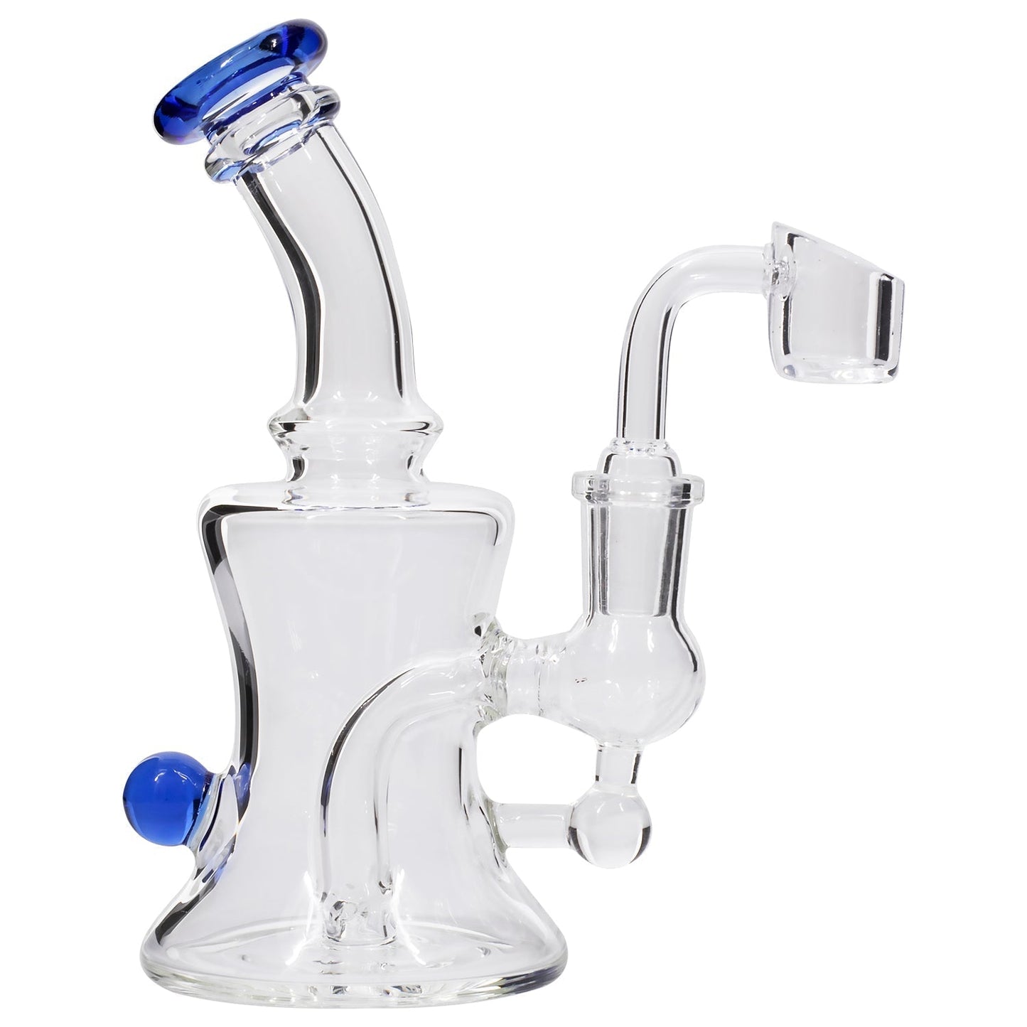 Glassic Marble-Studded Dab Rig with Colored Accents