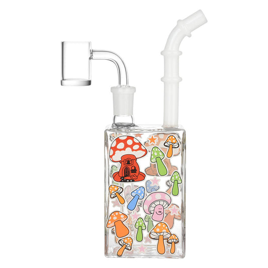 Glow Mushroom Juice Box Dab Rig | 7.5" | 14mm F