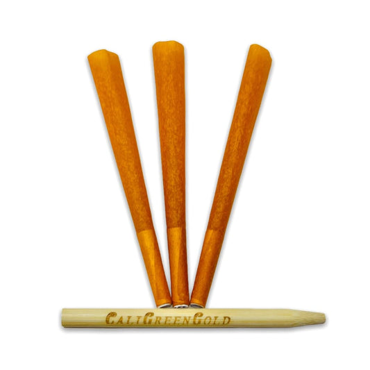 CaliGreenGold Goji Berry Infused King Cones 3-Pack with Bamboo Tool & Humidity Pack