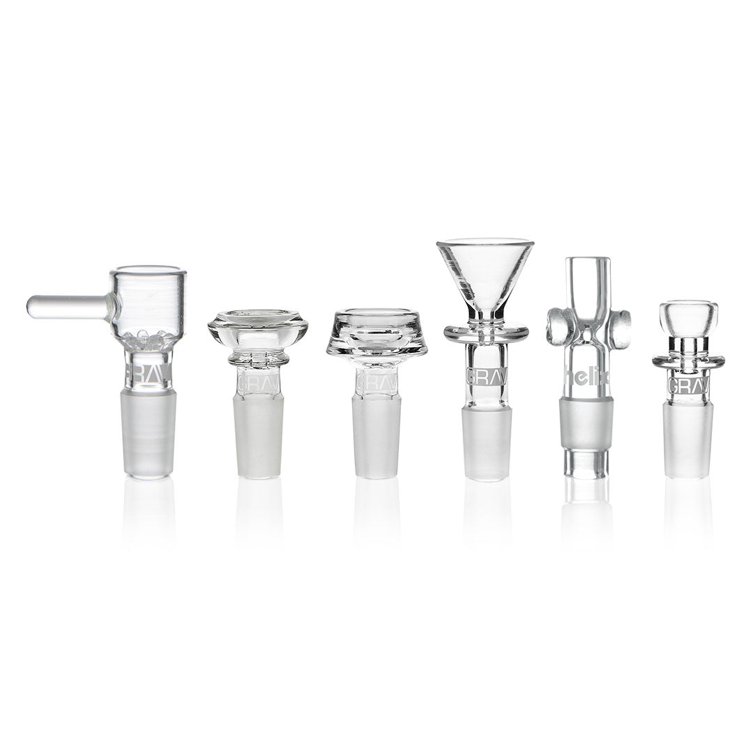GRAV Essential Bong Bowl 6-Pack Bundle for 14mm Downstem - Variety & Performance