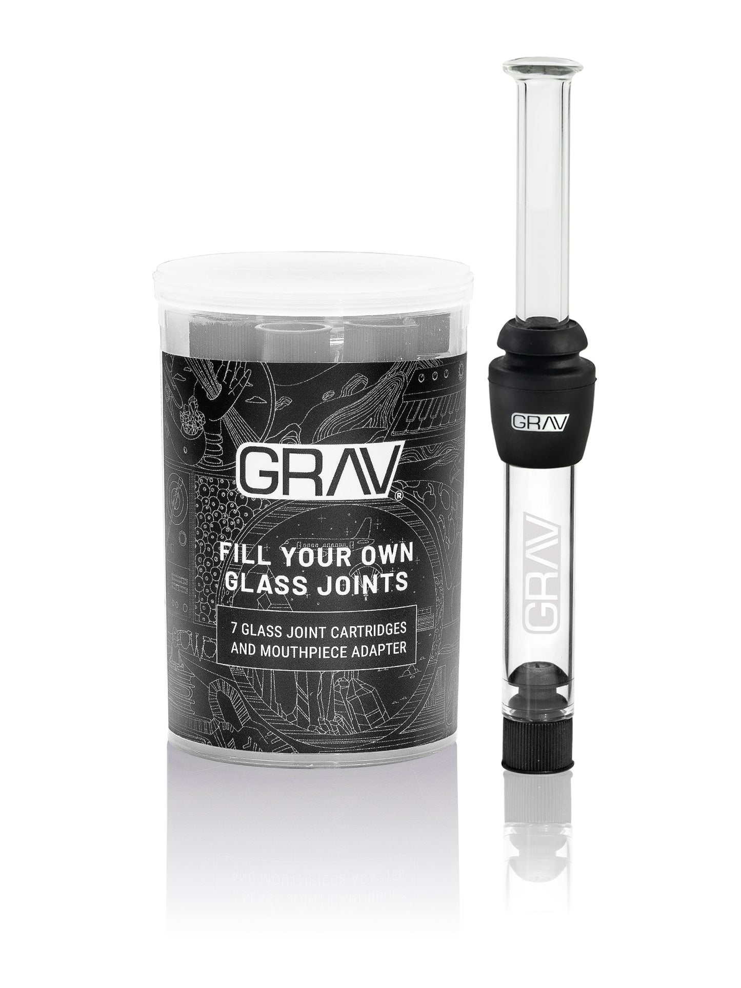 GRAV Fill-your-own Glass Joints 7-pack