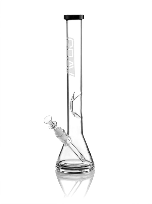 GRAV Large, Black Accent Beaker Base Water Pipe