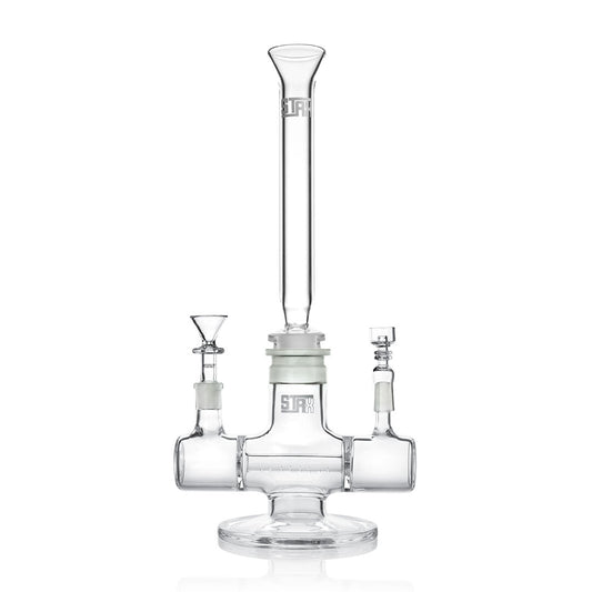 GRAV STAX Hybrid Bong Bundle for Dual Use - Quartz Nail & Funnel Bowl Included