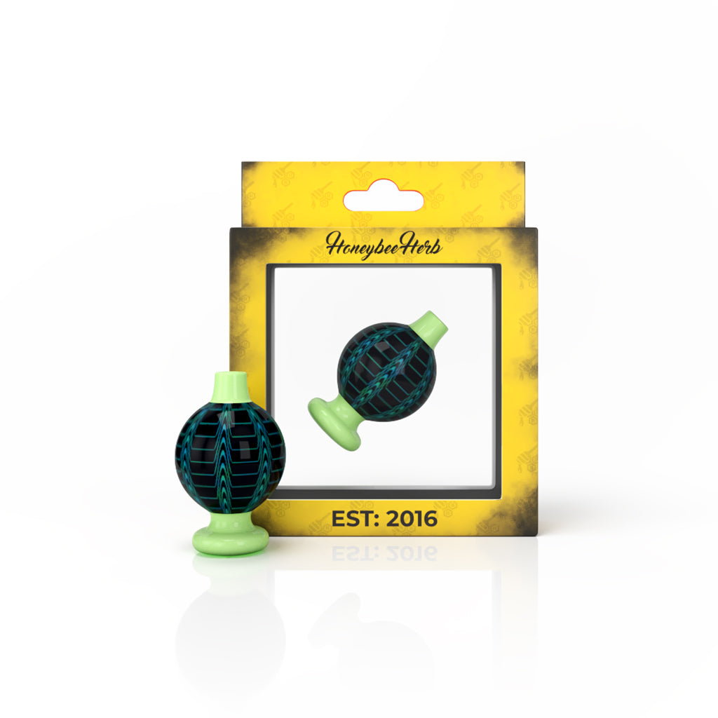 Honeybee Herb Dream Bubble Carb Cap - Colorful Glass, Optimal Airflow