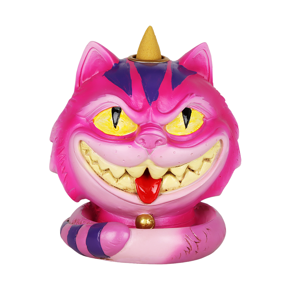 Grinning Cheshire Cat Backflow Incense Burner | 4.25" x 4.5"