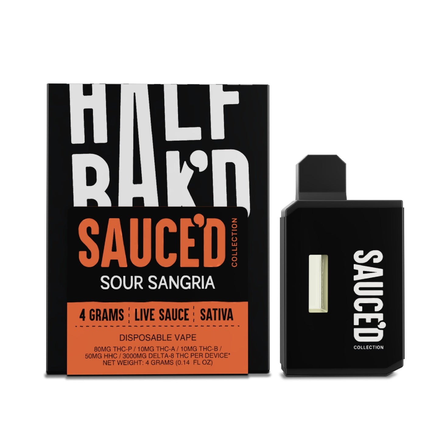 Half Bakd Live Resin THC Sauced Device - 4000mg