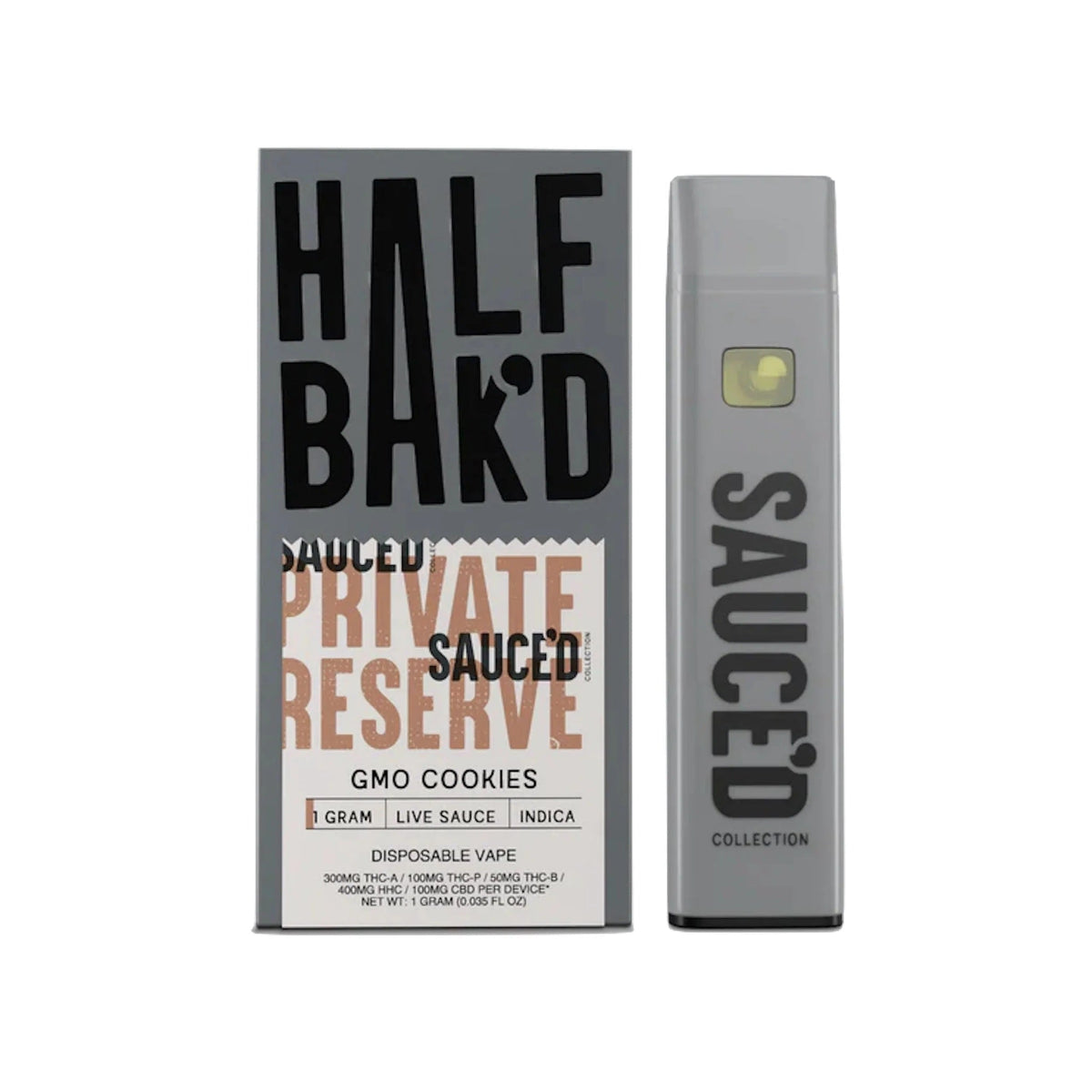 Half Bakd Sauced THC Private Reserve Device - 1000mg