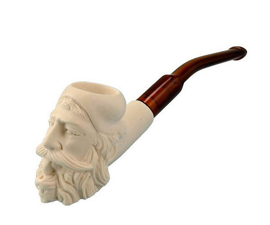 Hand Carved Small Meerschaum Pipe--Dunhill Head