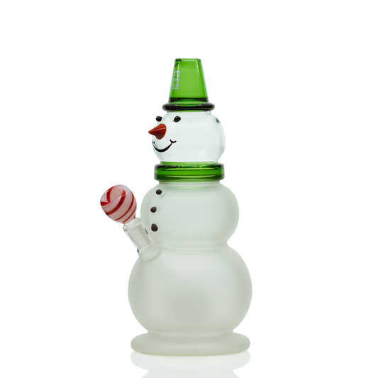Hemper XL Snowman Bong 10" with Large Snowball Percolator & Christmas Themed Bowl