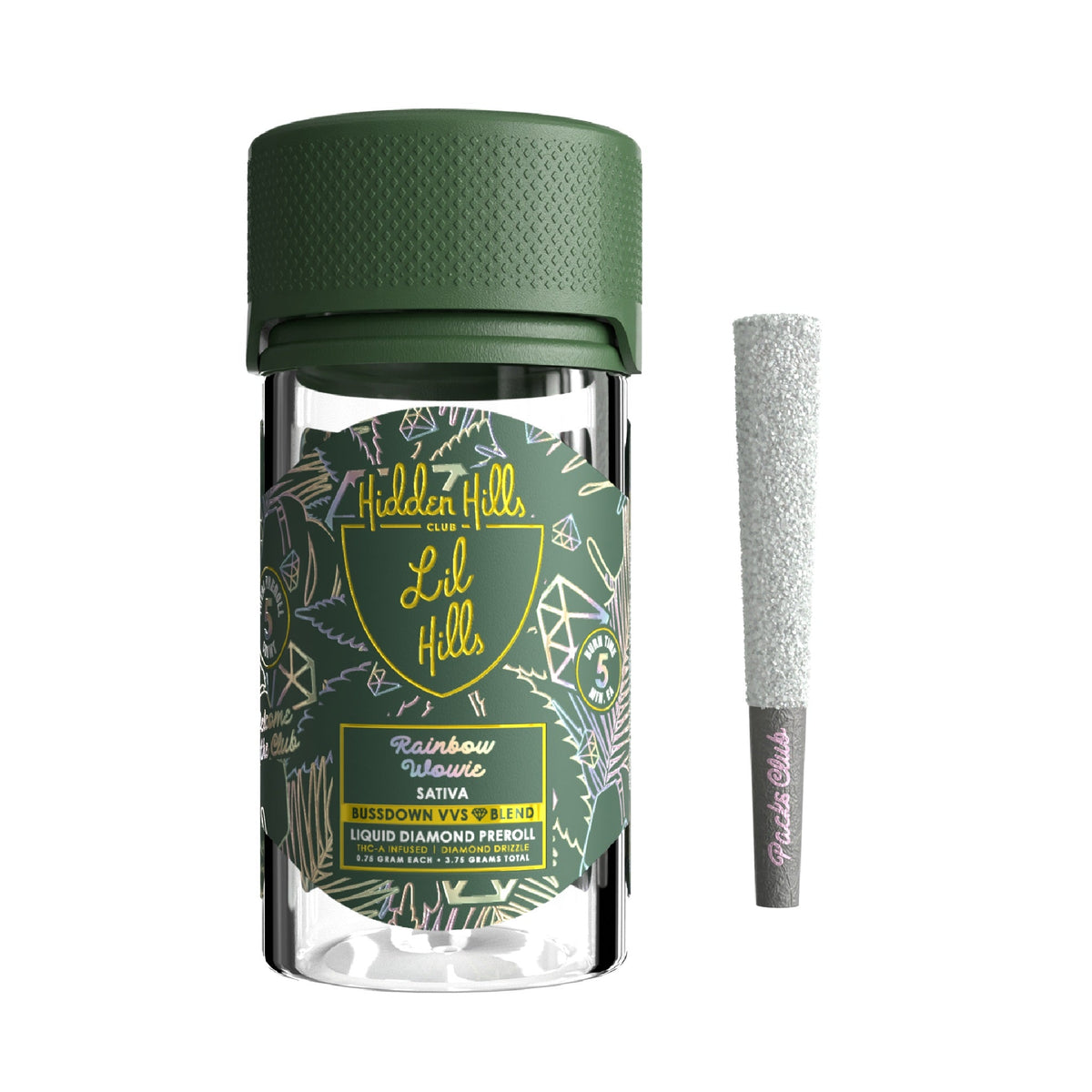 Hidden Hills Buzzdown VVS Liquid Diamond THC-A Pre-Roll - 3.75g (5ct)