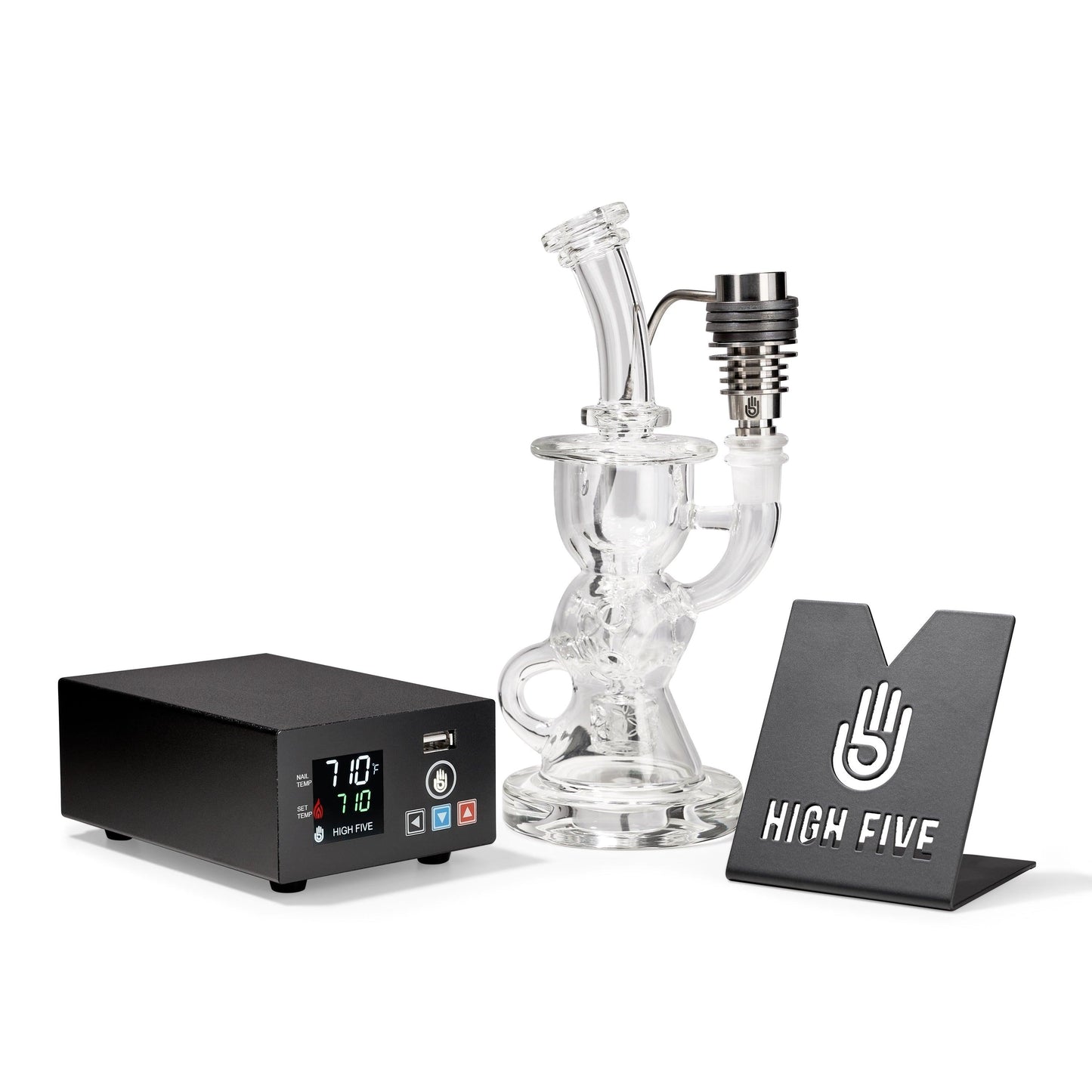High Five - LCD E-Nail Titanium Nail & Rig Kit