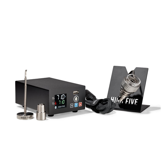 High Five - LCD E-Nail w/ Coil & Hybrid Ti Nail & Dabber