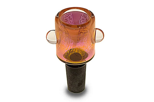 Black Base Fume Glass Bowl