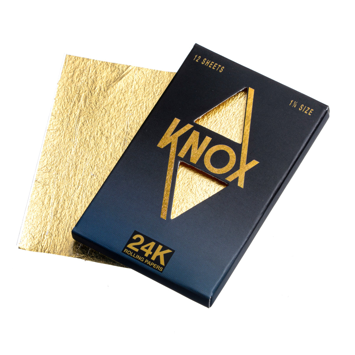 Knox 24K Gold Rolling Paper Standard Size - 12 Pack