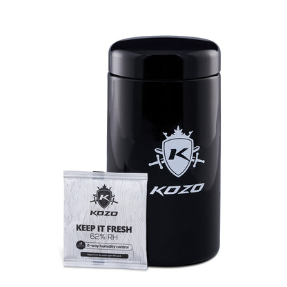 Kozo Black UV Glass Storage Jar, Multiple Sizes