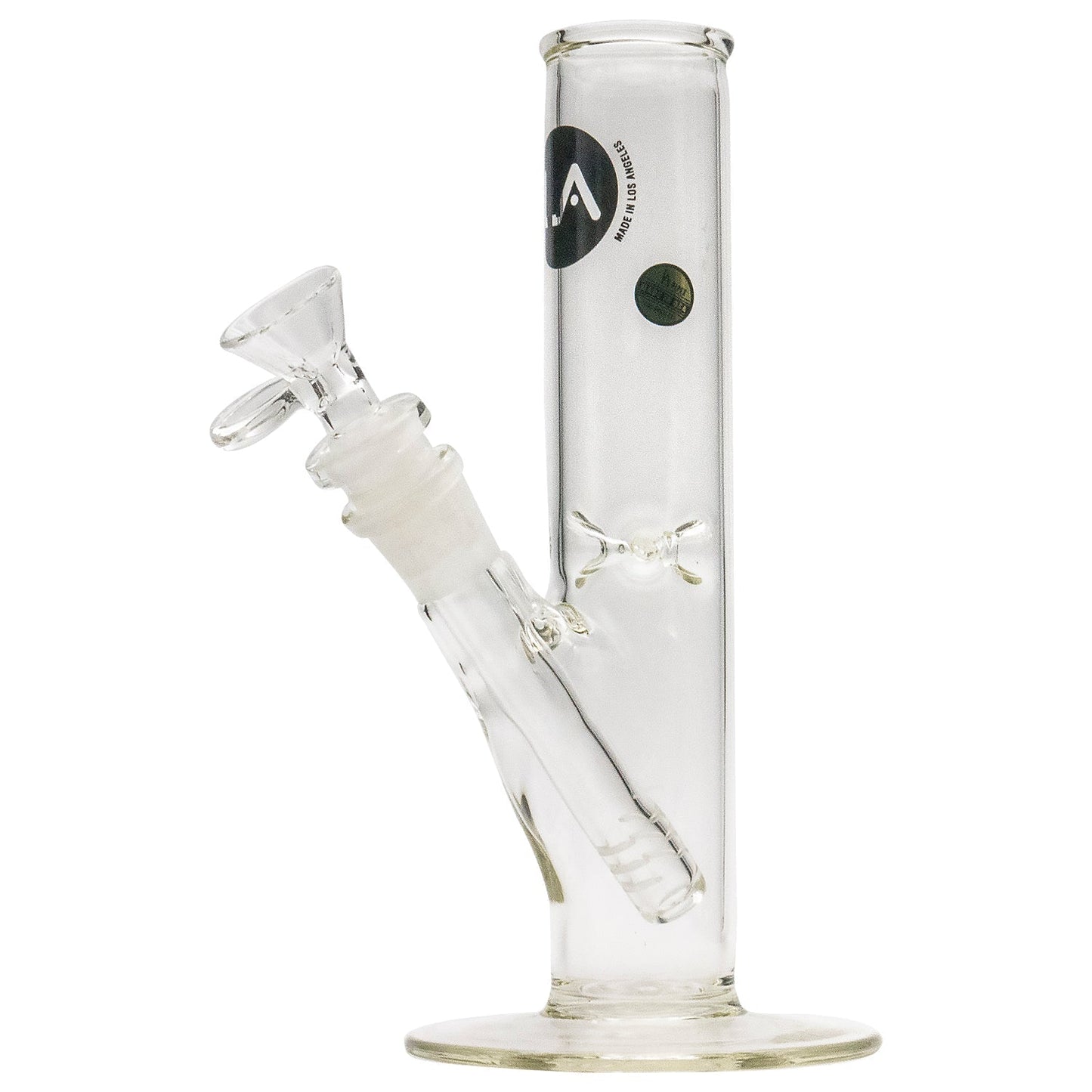 LA Pipes 8" Straight Bong with Ice Pinch