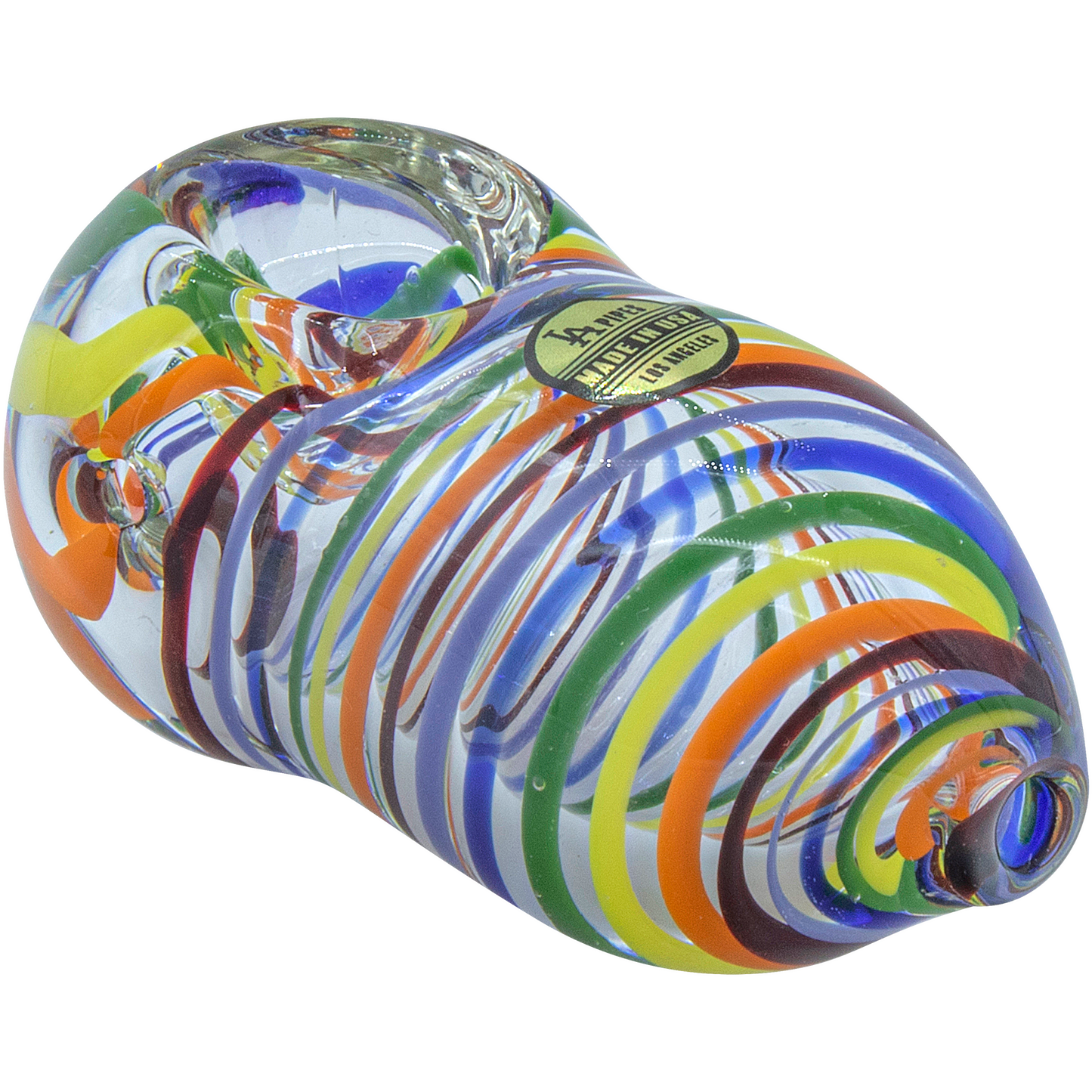 LA Pipes "Easter Egg" Rainbow Swirl Heavy Egg-Shaped Pipe