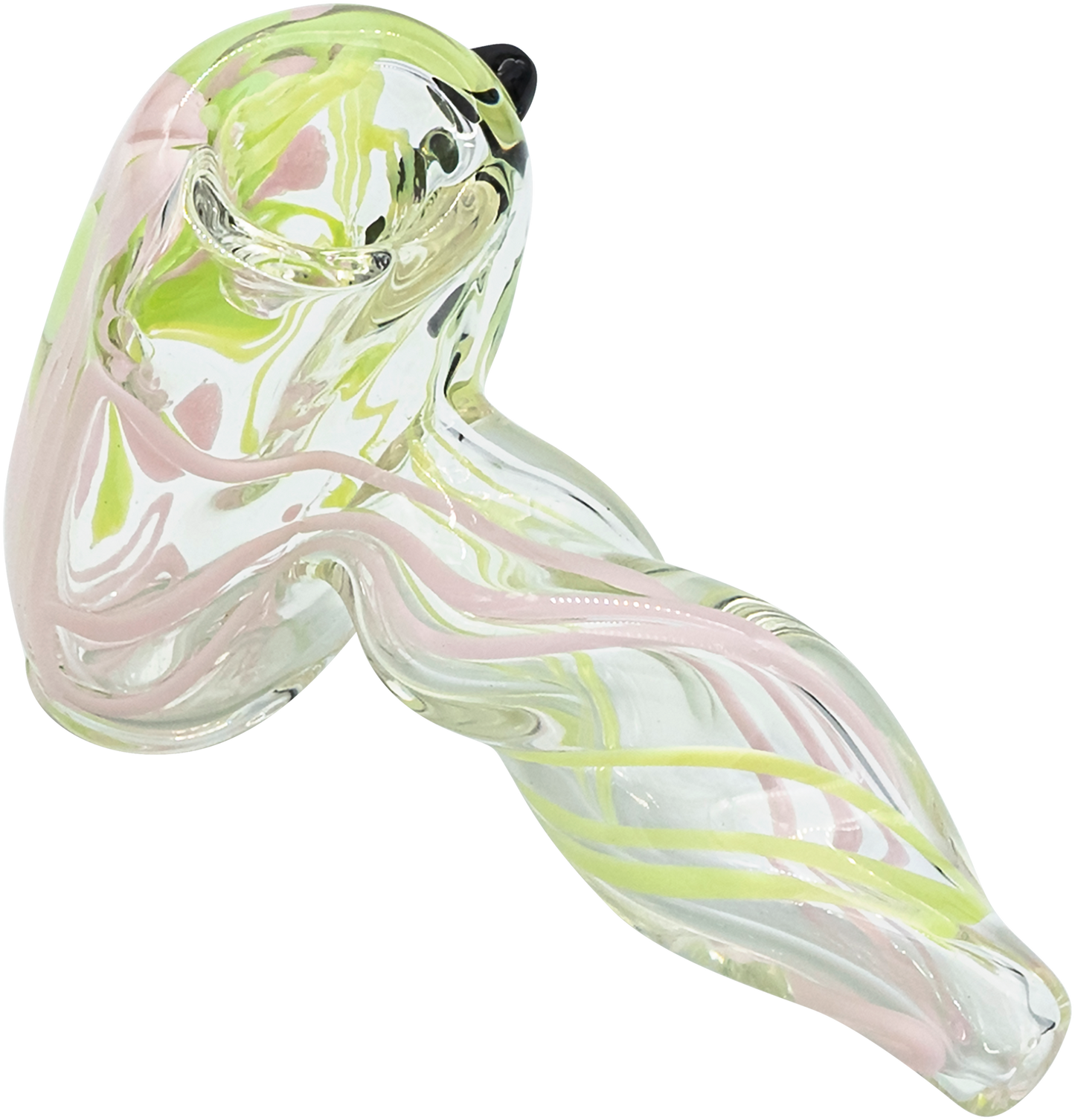 LA Pipes Green Slyme and Bubble Gum Twist Hammer Pipe