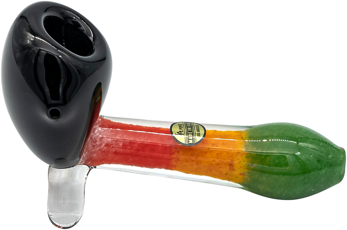 LA Pipes "Sattdown Rasta" Sherlock Glass Pipe