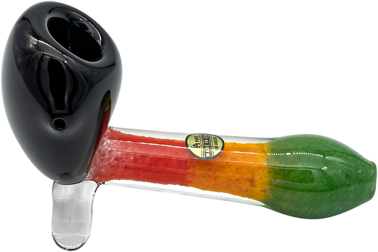 LA Pipes "Sattdown Rasta" Sherlock Glass Pipe