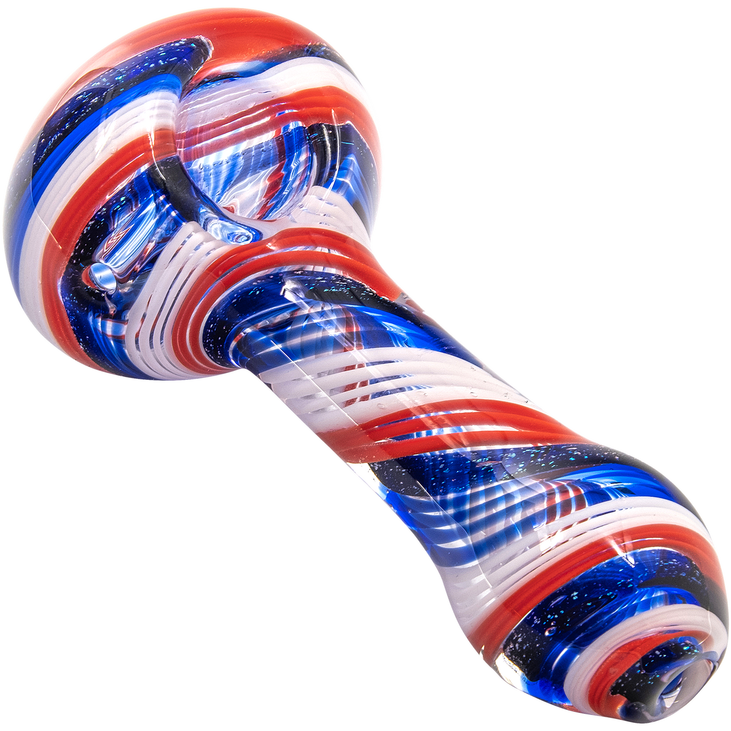 LA Pipes Stars and Stripes Independence Glass Spoon Pipe