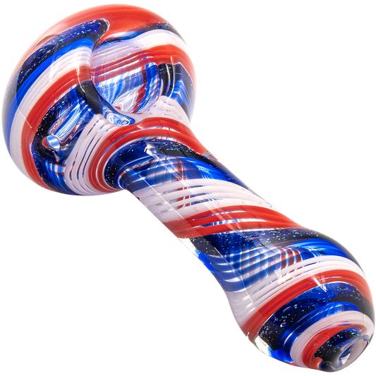 LA Pipes Stars and Stripes Independence Glass Spoon Pipe
