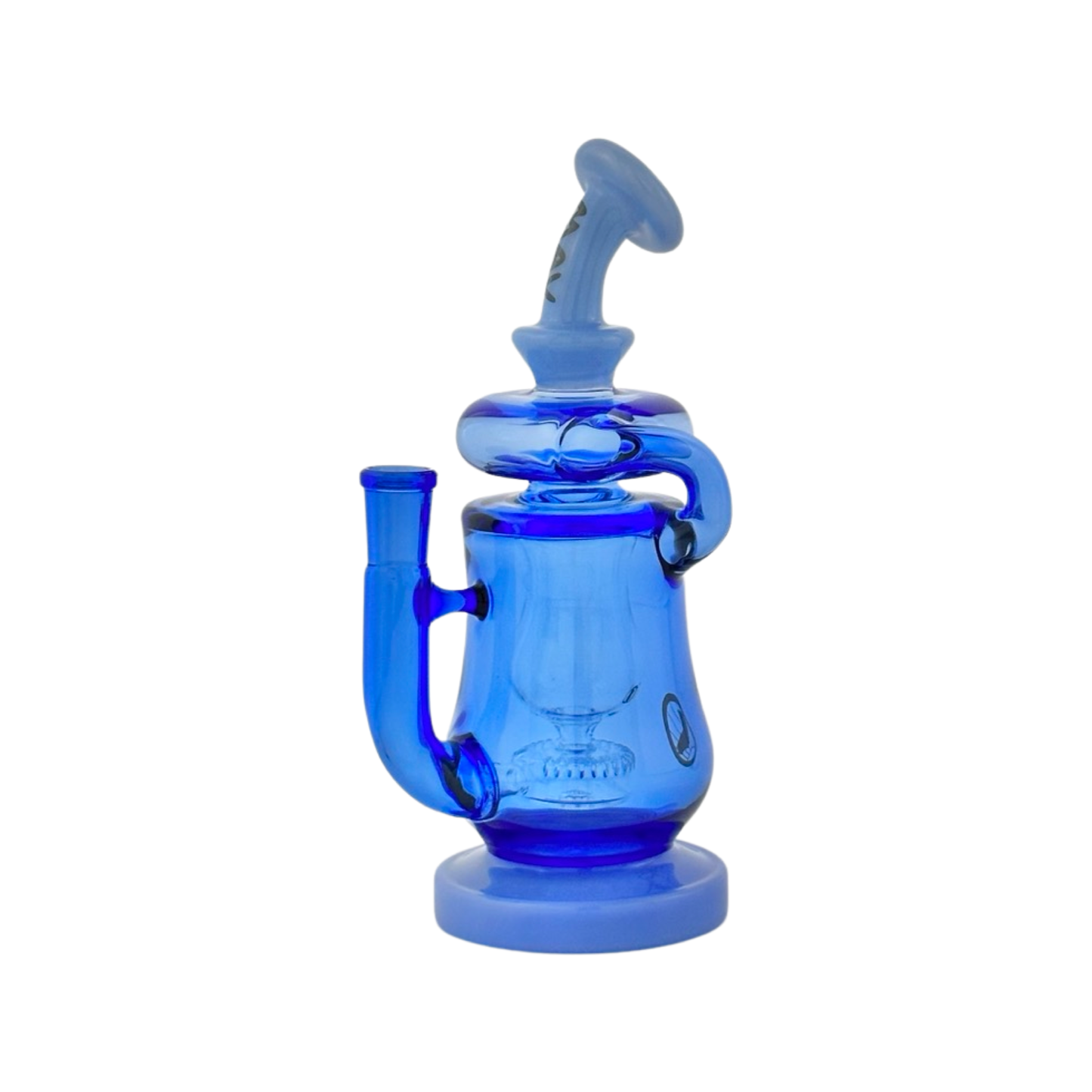 MAV Glass 7" Lido Recycler Dab Rig with Slit Puck Perc & Splash-Free Design