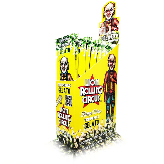 Lion Rolling Circus Terpene Hemp Wraps - Full Box of 25 pouches
