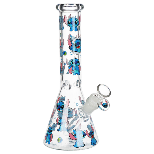 Little Blue Creature Beaker Glass Water Pipe | 10" | 14mm F