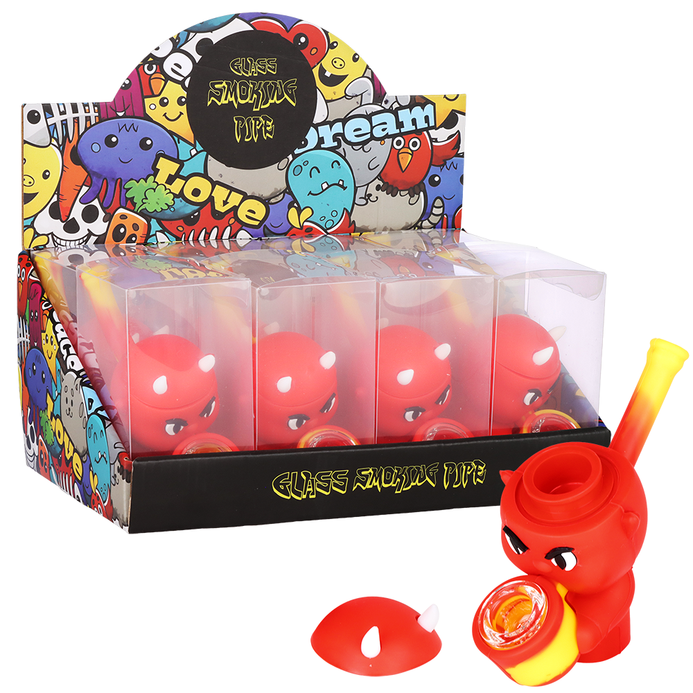 Little Devil Secret Stash Silicone Hand Pipe | 4"