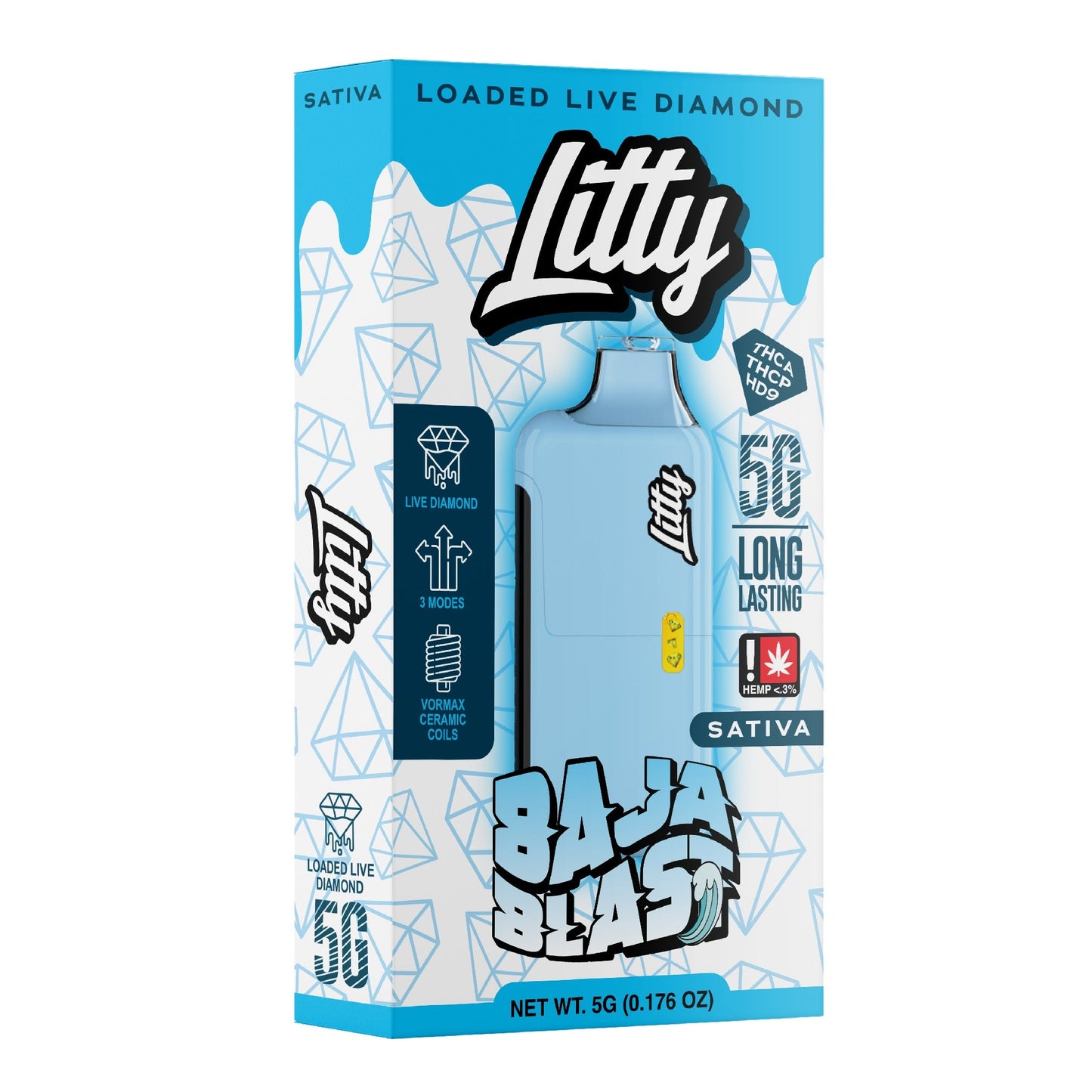 Litty THC-A Liquid Diamond Device - 5000mg