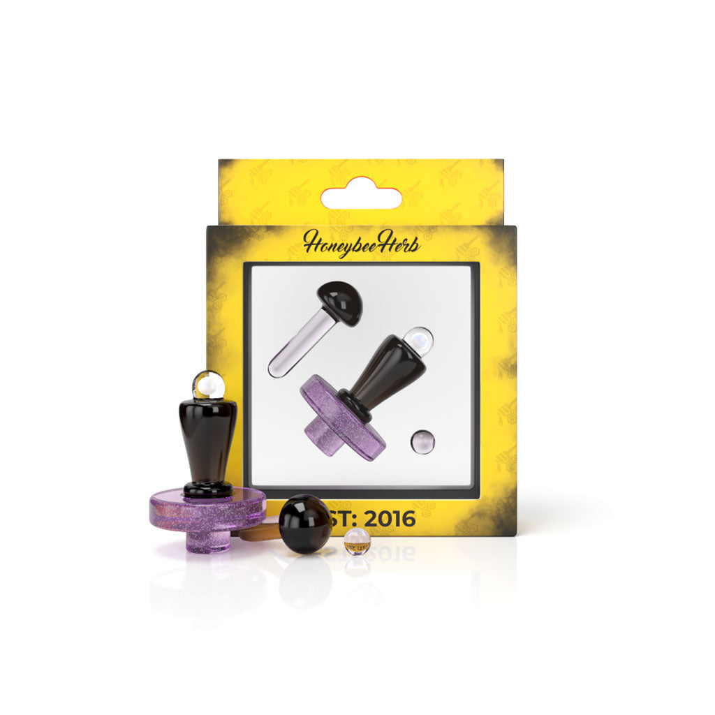 Honeybee Herb Opal Twilight Glass Terp Slurper Set with Spinner Cap