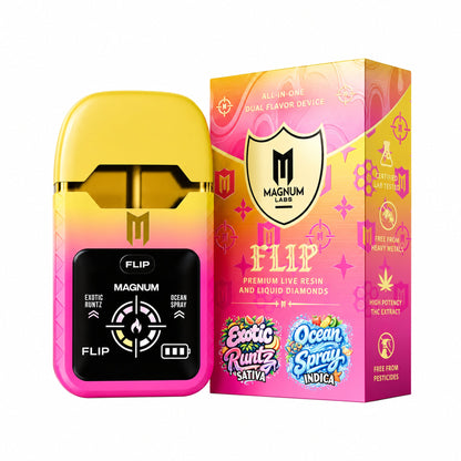 Magnum Labs Hippy Flip 3 in 1 - 4g Dual Device + 2g Hashhole + Shroom Gummy