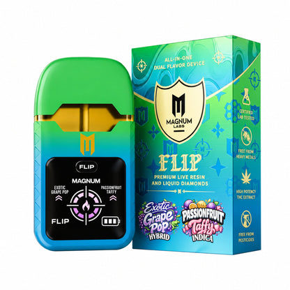 Magnum Labs Hippy Flip 3 in 1 - 4g Dual Device + 2g Hashhole + Shroom Gummy