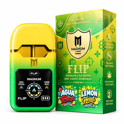 Magnum Labs Hippy Flip 3 in 1 - 4g Dual Device + 2g Hashhole + Shroom Gummy