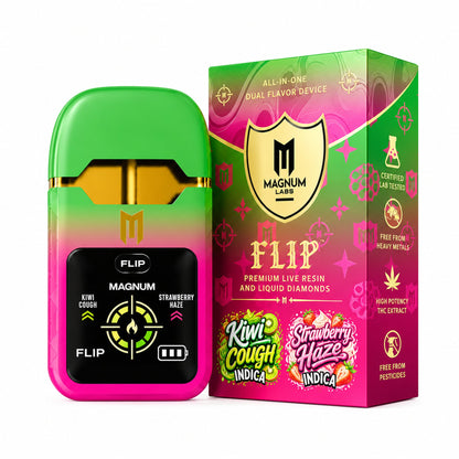 Magnum Labs Hippy Flip 3 in 1 - 4g Dual Device + 2g Hashhole + Shroom Gummy