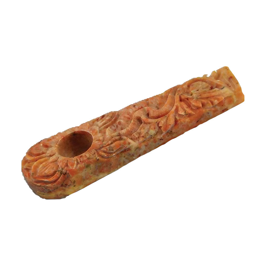 Marble Stone Pipe with Flower Design