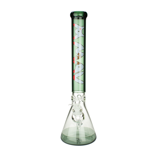 MAV Glass 18" California Flag Special Edition Black 2 Tone Beaker Bong